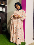 Kids Abaya Front Open Style - Minsa Pink