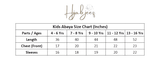 Kids Abaya Front Open Style - Sphere Black n Red