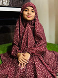 KIDS NAMAZ CHADDAR WITH FULL SLEEVES - GALAXY MAROON 8 to 11 Years