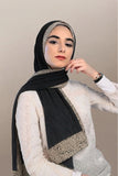 Elite Lawn Viscos Printed - Pattern Bordered Black