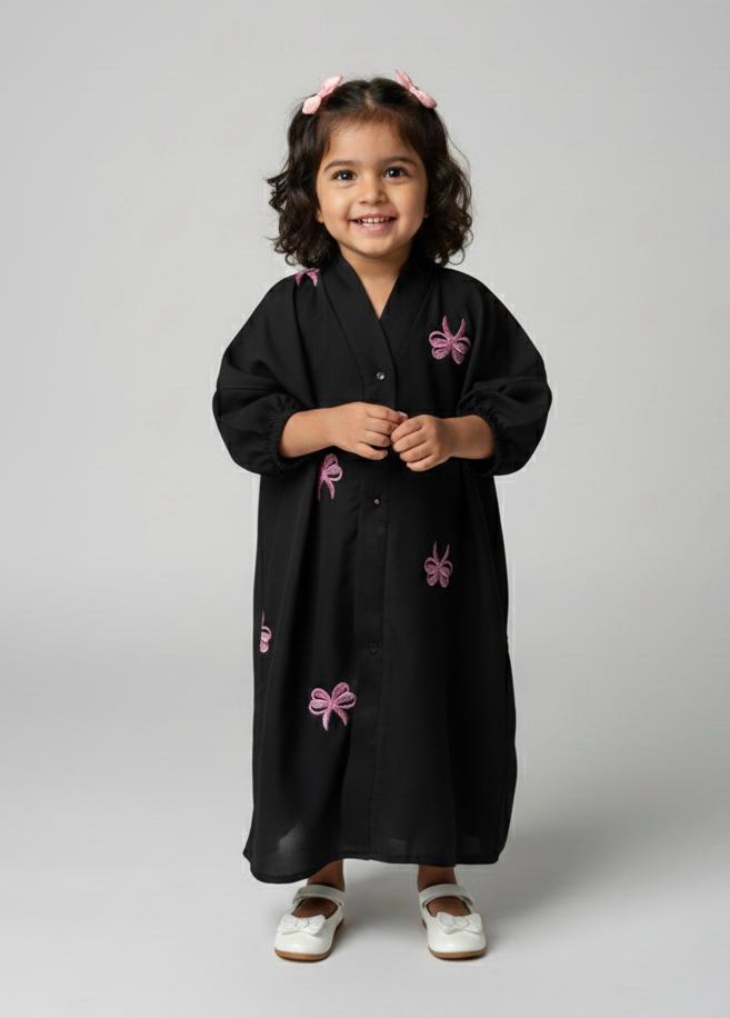 BABY Abaya Front Open Style - Emb Pookie NIDA