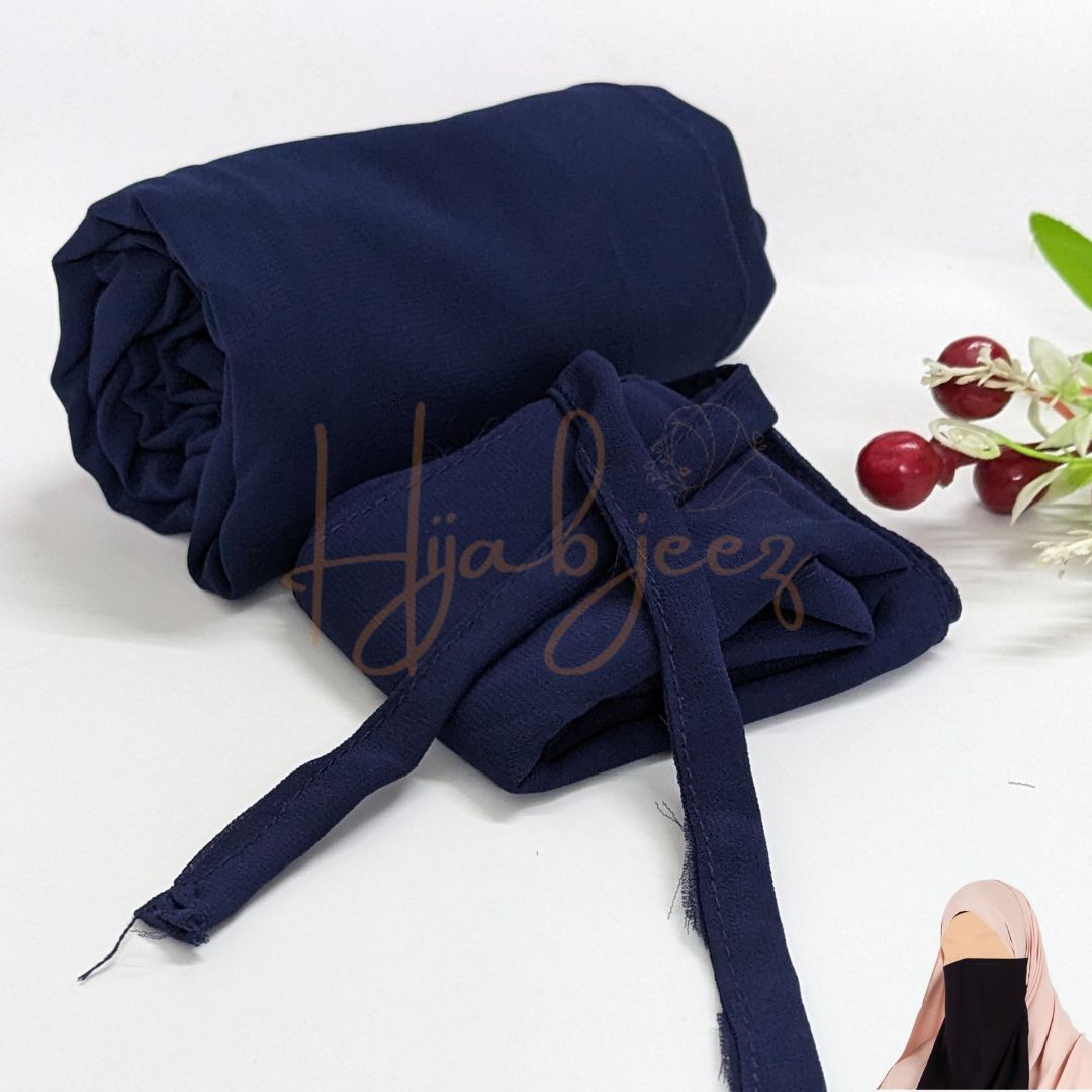 GEORGETTE NIQAB WITH HIJAB KIT - NAVY