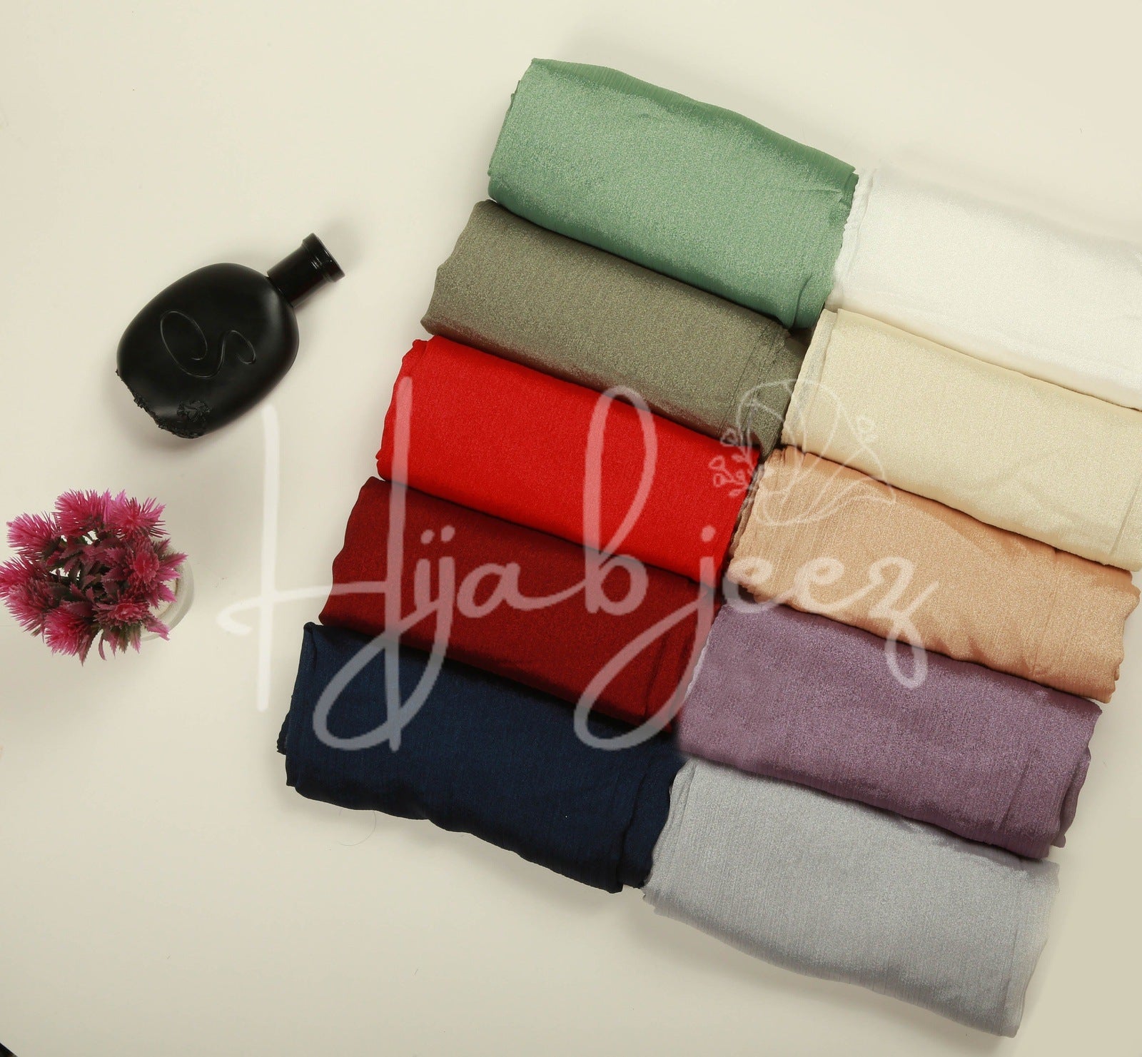 BUNDLE OF 10 - CRINKLE SILK HIJAB