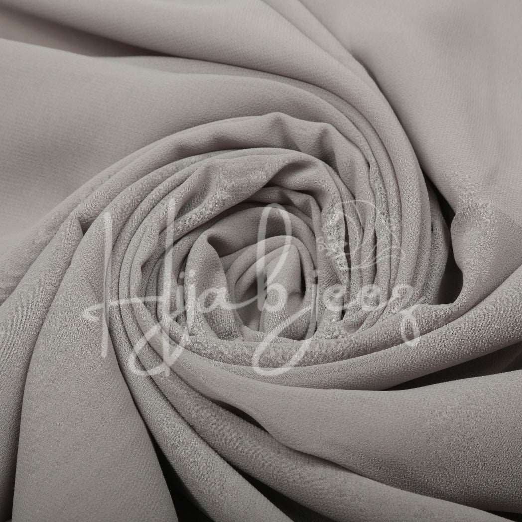 PLAIN GEORGETTE HIJAB - DUSTY GREY