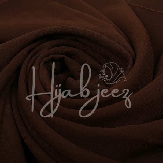 PLAIN GEORGETTE HIJAB - PASTEL BROWN