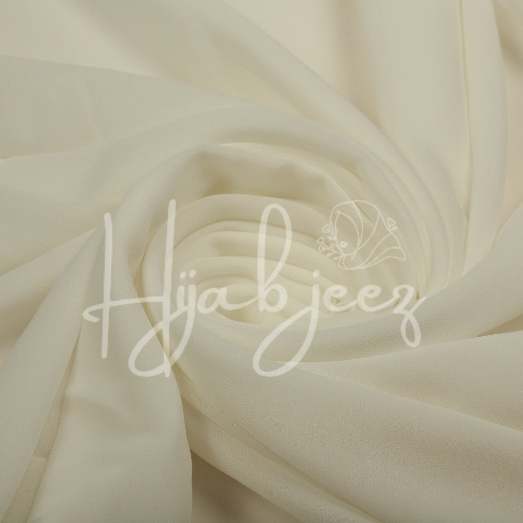 PLAIN GEORGETTE HIJAB - WHITE