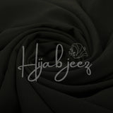 PLAIN GEORGETTE HIJAB - BLACK