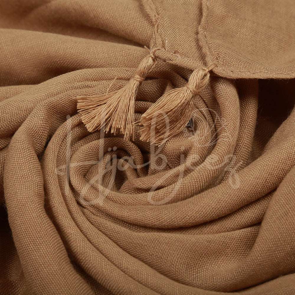 PLAIN LAWN TASSELS - GREYISH BROWN