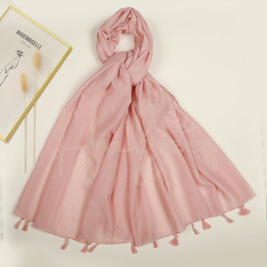 PLAIN LAWN TASSELS - ICY PINK