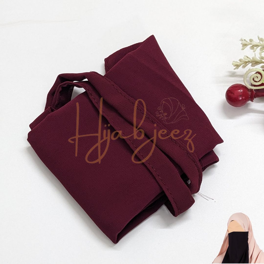 HALF NIQABS - VELVET MAROON