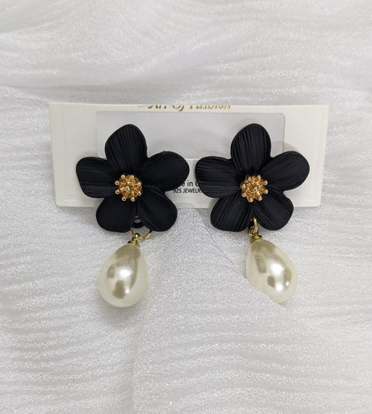 EarTops Hibiscus - Black