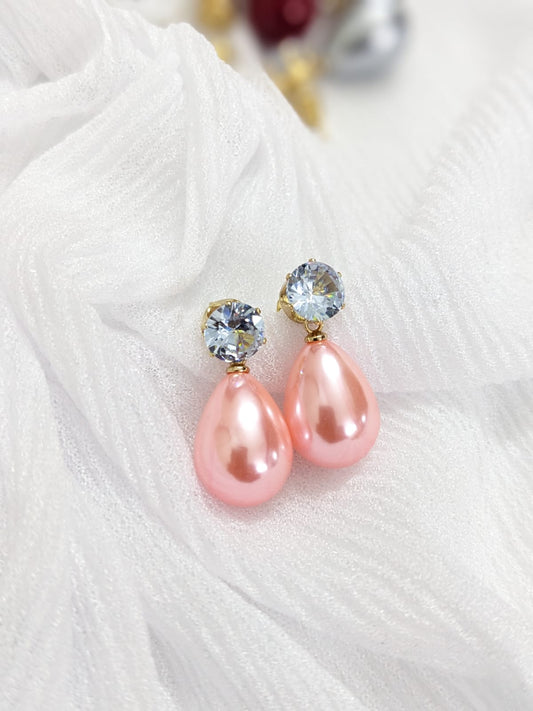 EarRing Drop Zircon - Pink Queen