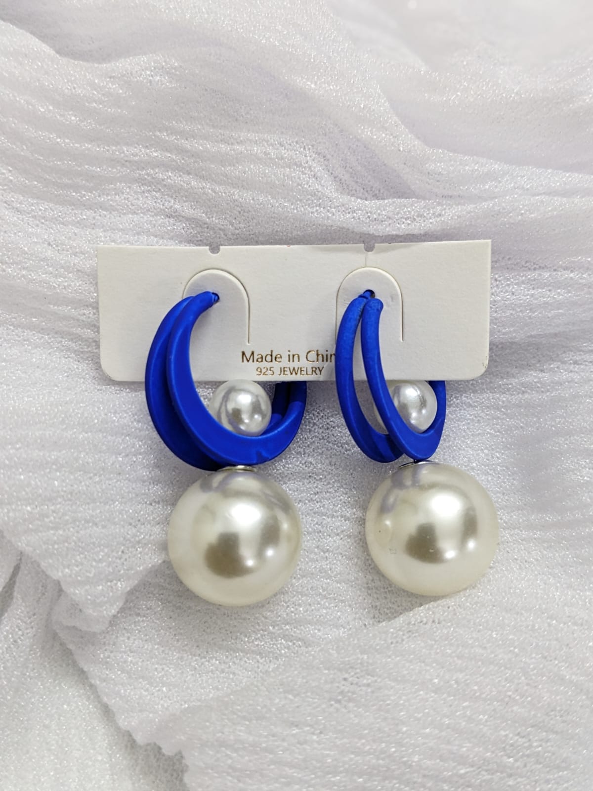 EarTops Moon & Pearl - Royal Blue