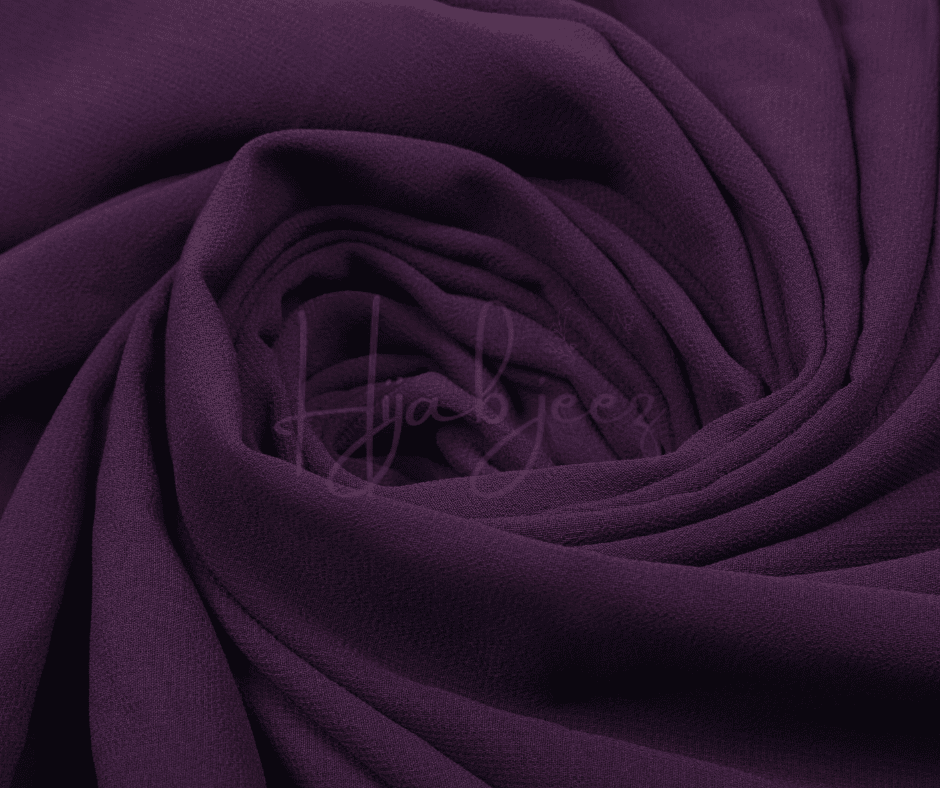 PLAIN GEORGETTE HIJAB - DEEP PURPLE