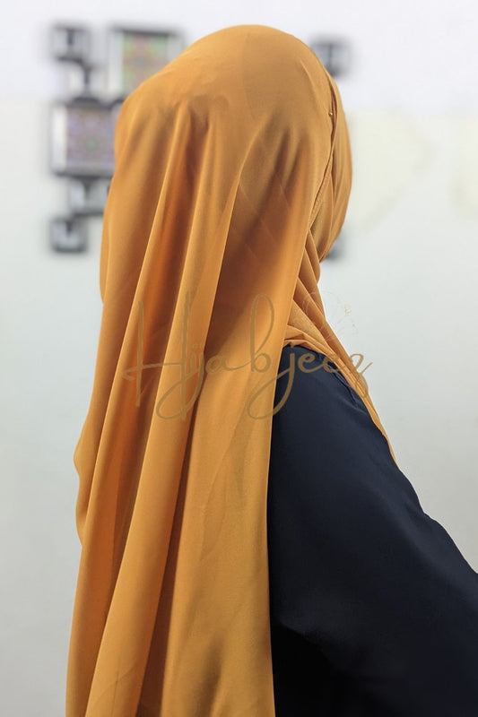 PLAIN GEORGETTE HIJAB - ORANGE PEEL