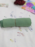 Georgette Hijab with attached Tube Cap - Soft Green