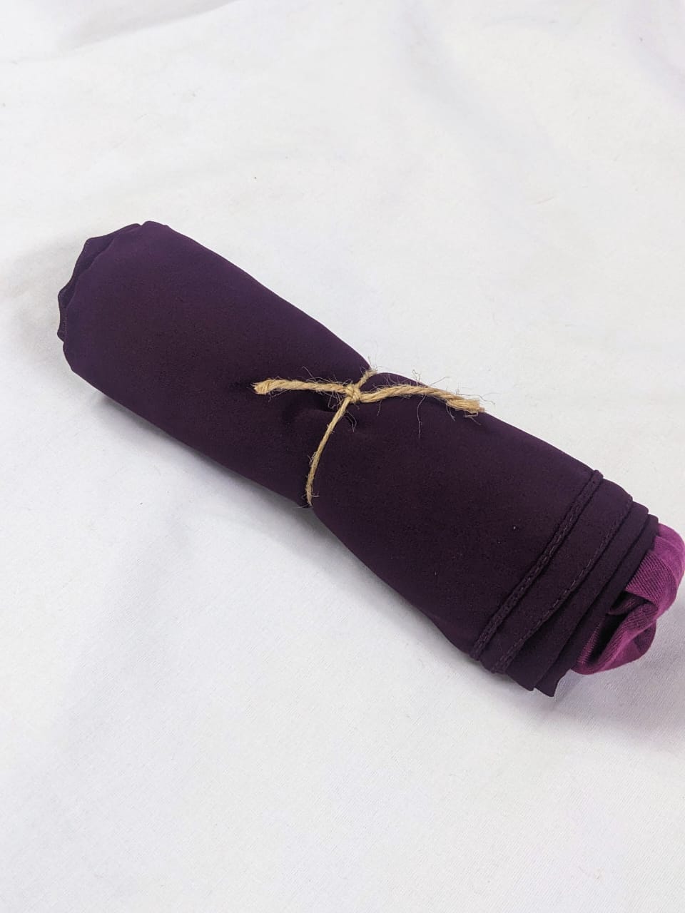 Georgette Hijab with attached Tube Cap - Dark Sienna