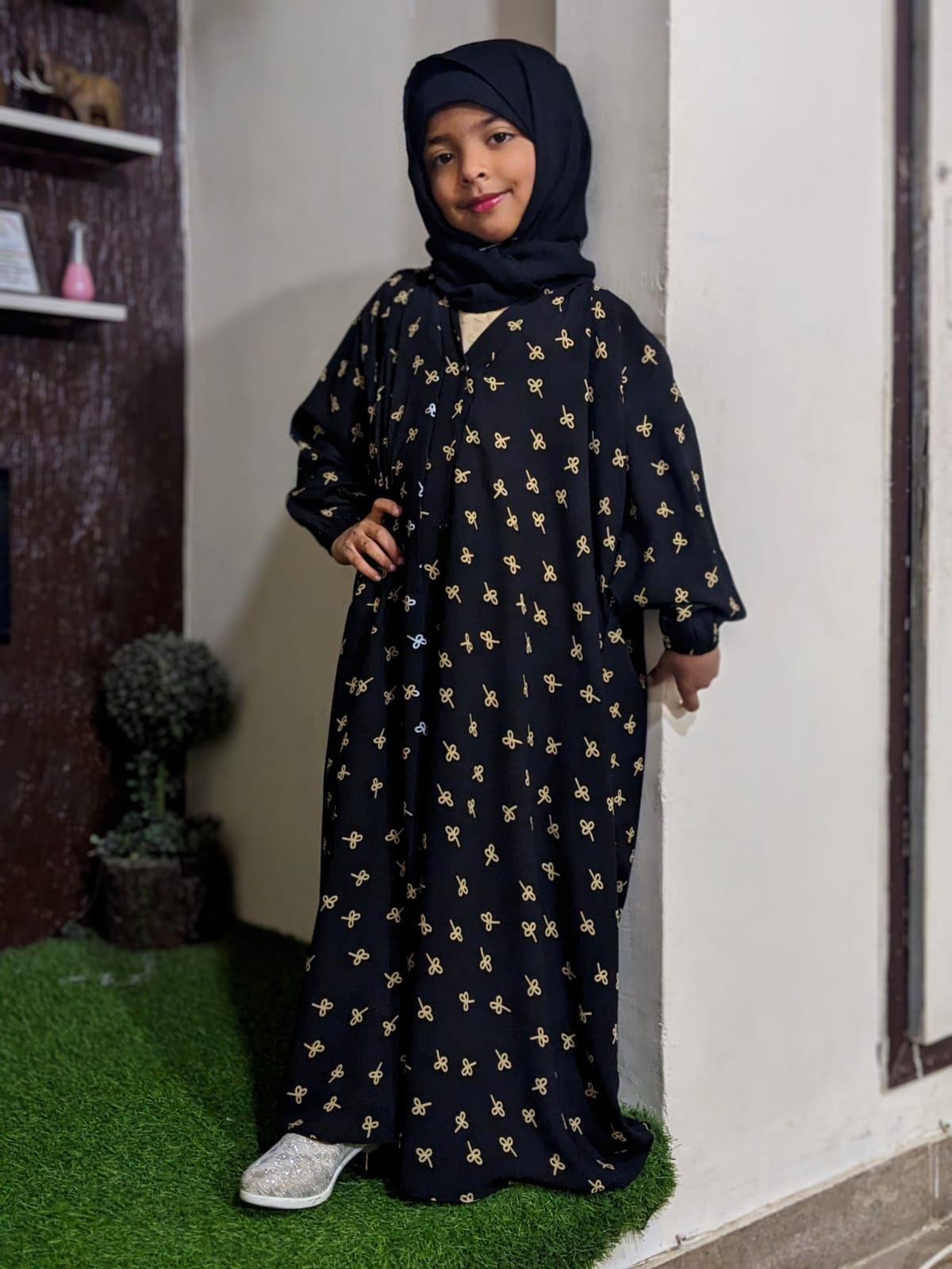 Kids Abaya Front Open Style - Flora