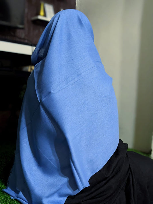 TURKISH WINTER PASHMINA - ELECTRIC BLUE