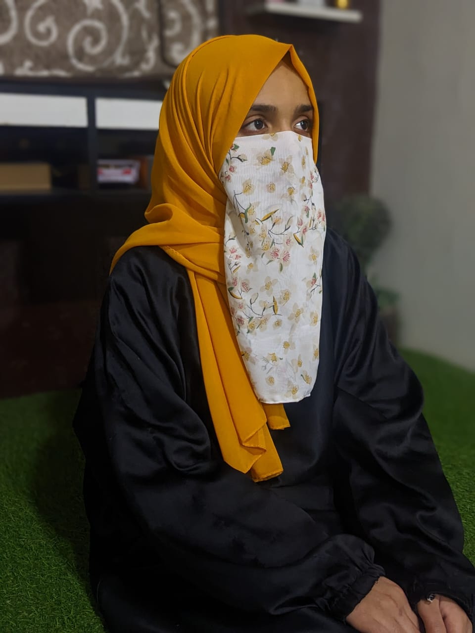 PRINTED GEORGETTE NIQAB WITH HIJAB KIT - ART 3