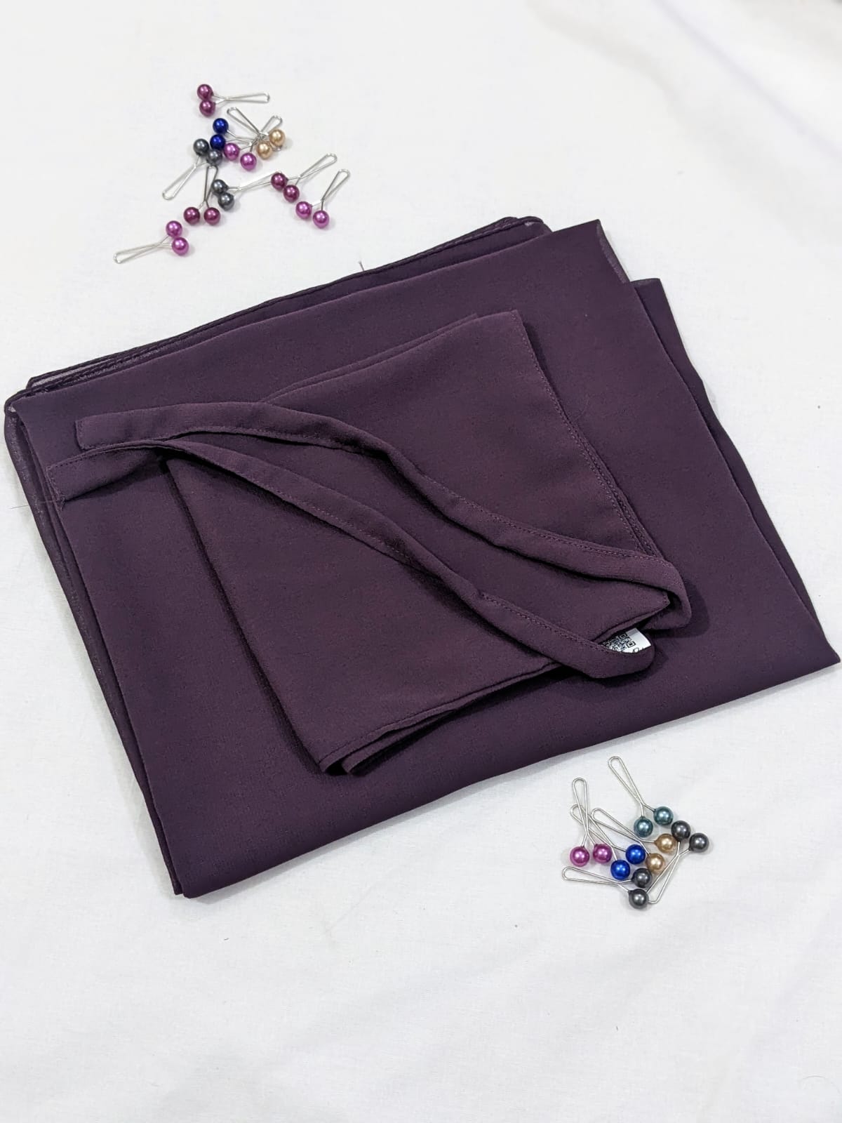 GEORGETTE NIQAB WITH HIJAB KIT - DEEP PURPLE