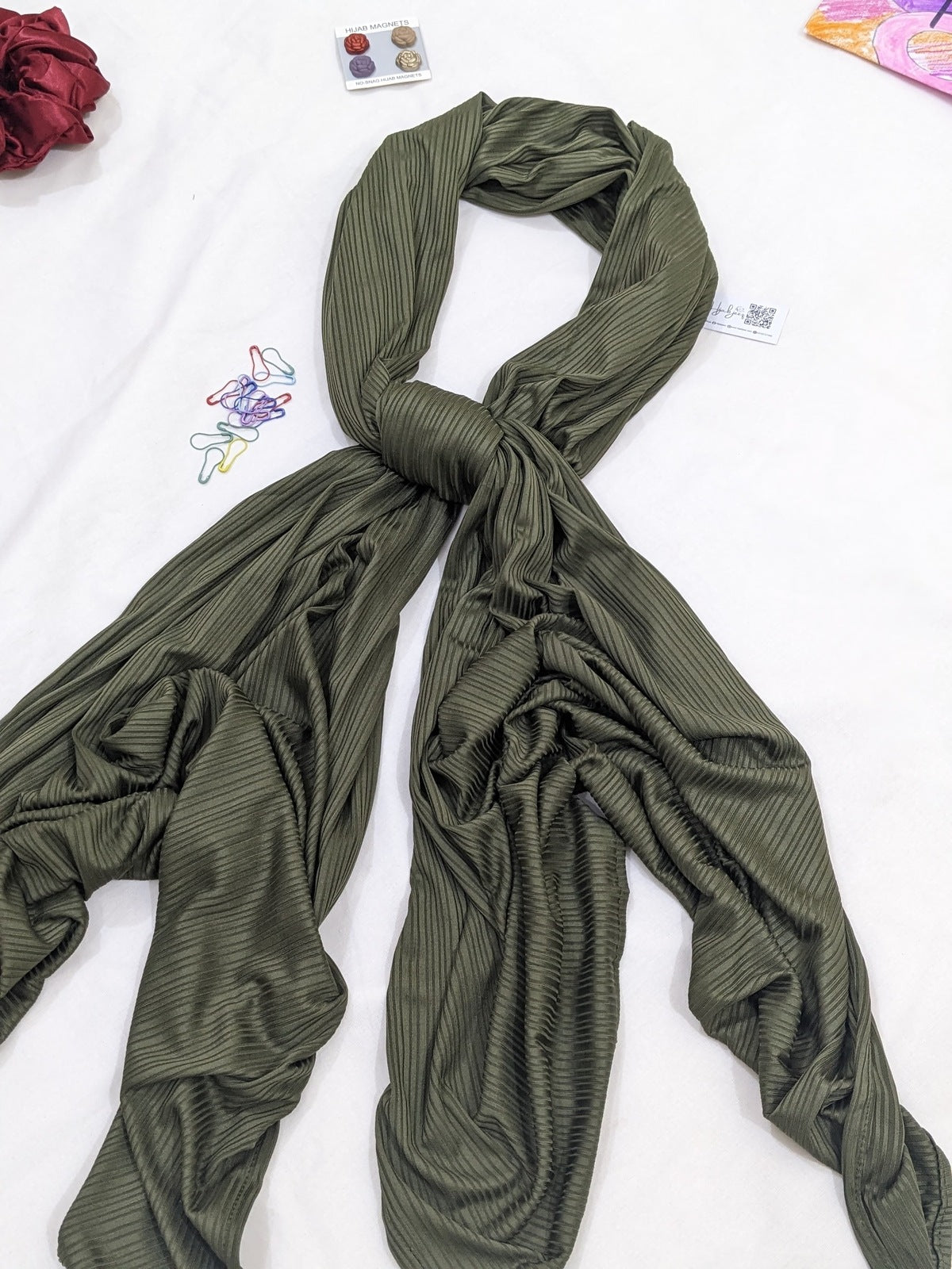PRIME RIBBED JERSEY - OLIVE GREEN