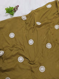 Wheel Embroidery Lawn Scarf - French Beige