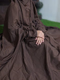 NAMAZ CHADDAR WITH SLEEVES N NIQAB - PASTEL BROWN LARGE