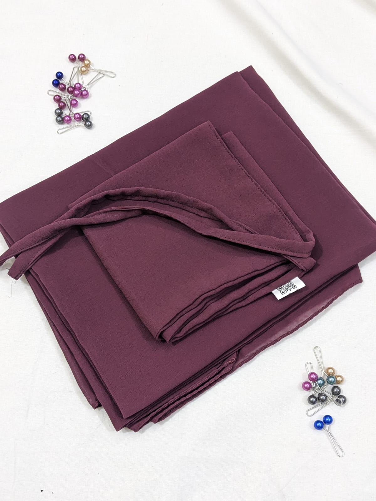 GEORGETTE NIQAB WITH HIJAB KIT - PEARLY PURPLE