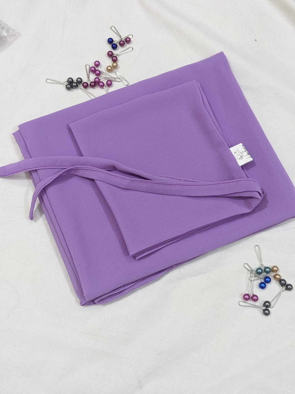 GEORGETTE NIQAB WITH HIJAB KIT - LAVENDER